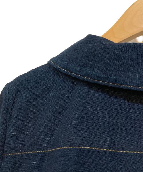 Pal'las Palace（パラスパレス）Pal'las Palace (パラスパレス) インディゴシャツワンピース ネイビー サイズ:2の古着・服飾アイテム