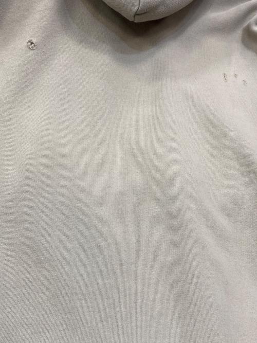 BALENCIAGA（バレンシアガ）BALENCIAGA (バレンシアガ) ピクセルロゴ ダメージ加工 プルオーバーパーカー グレー サイズ:XXSの古着・服飾アイテム