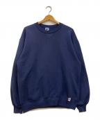 RUSSELL ATHLETICラッセルアスレチック）の古着「USA製 Vガゼットソリッドスウェット」｜ネイビー