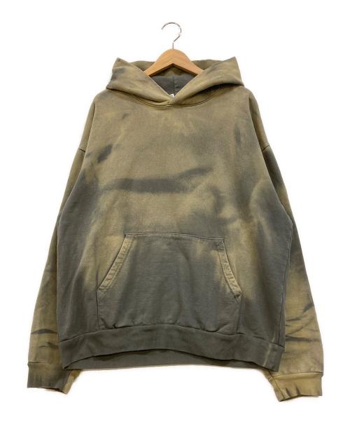 LOS ANGELES APPAREL（ロサンゼルスアパレル）LOS ANGELES APPAREL (ロサンゼルスアパレル) タイダイプルオーバーパーカー イエロー サイズ:XLの古着・服飾アイテム