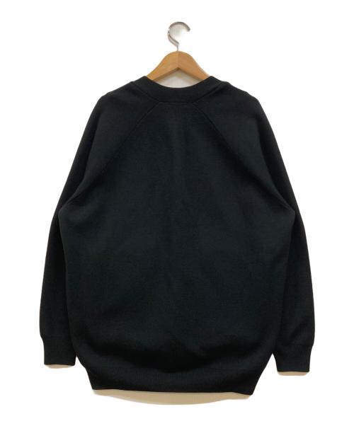 BALLSEY（ボールジィ）BALLSEY (ボールジィ) ミラノリブ ポケットファーカーディガン ブラック サイズ:Sの古着・服飾アイテム