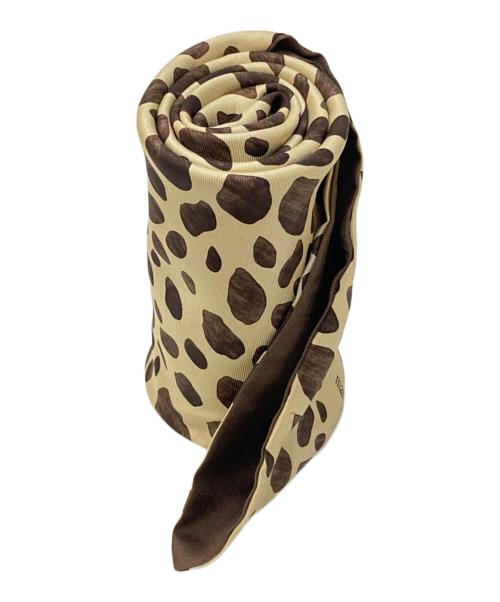 manipuri（マニプリ）manipuri (マニプリ) レオパードシルクスカーフ ベージュの古着・服飾アイテム