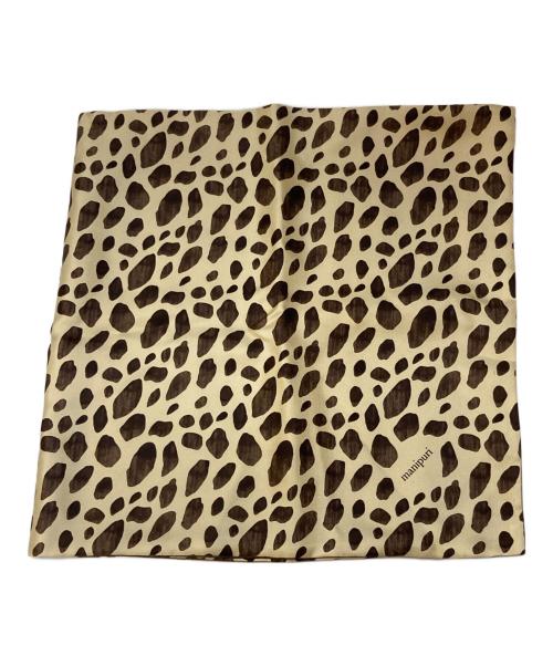 manipuri（マニプリ）manipuri (マニプリ) レオパードシルクスカーフ ベージュの古着・服飾アイテム