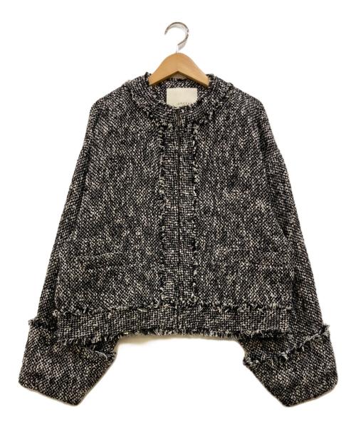 uncrave（アンクレイヴ）uncrave (アンクレイヴ) ノーカラーツイードジャケット グレー サイズ:1の古着・服飾アイテム