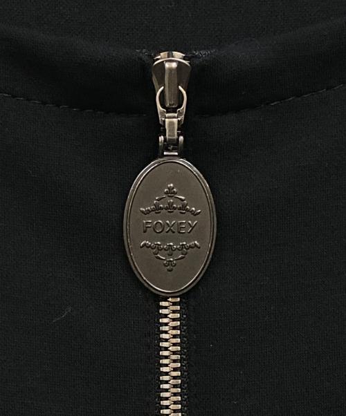 FOXEY NEWYORK（フォクシーニューヨーク）FOXEY NEWYORK (フォクシーニューヨーク) ジップアップカットソーワンピース ブラック サイズ:38の古着・服飾アイテム