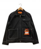 BEAMS×UNIVERSAL OVERALLビームス×ユニバーサルオーバーオール）の古着「25SS 別注デニムワークジャケット」｜ブラック