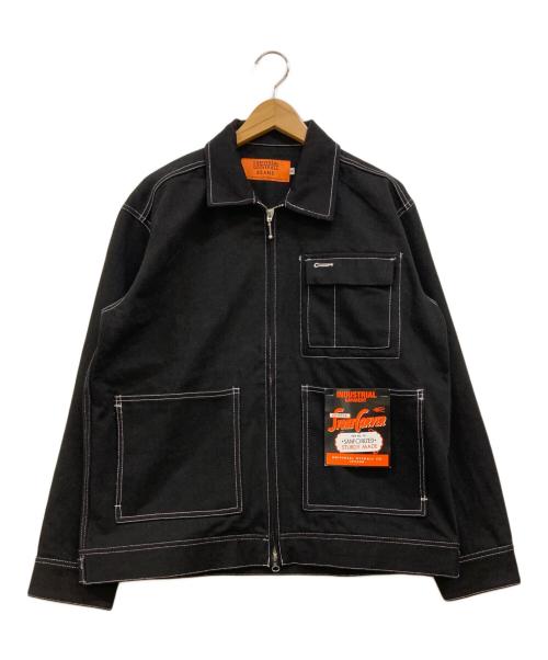 BEAMS（ビームス）BEAMS (ビームス) UNIVERSAL OVERALL (ユニバーサルオーバーオール) 25SS 別注デニムワークジャケット ブラック サイズ:Mの古着・服飾アイテム