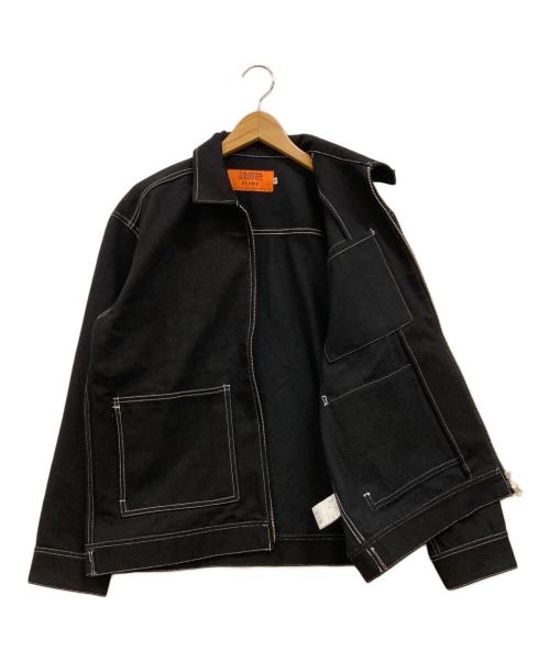 BEAMS（ビームス）BEAMS (ビームス) UNIVERSAL OVERALL (ユニバーサルオーバーオール) 25SS 別注デニムワークジャケット ブラック サイズ:Mの古着・服飾アイテム