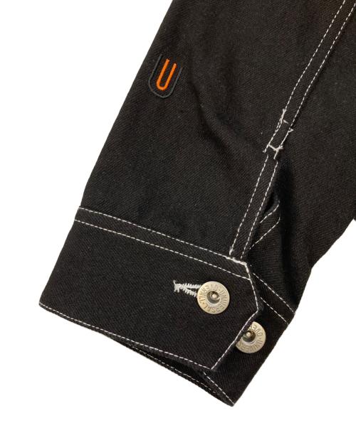 BEAMS（ビームス）BEAMS (ビームス) UNIVERSAL OVERALL (ユニバーサルオーバーオール) 25SS 別注デニムワークジャケット ブラック サイズ:Mの古着・服飾アイテム