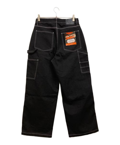 BEAMS（ビームス）BEAMS (ビームス) UNIVERSAL OVERALL (ユニバーサルオーバーオール) 別注ダブルニー デニムパンツ ブラック サイズ:Mの古着・服飾アイテム