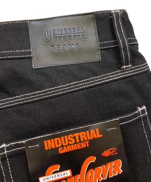 BEAMS（ビームス）BEAMS (ビームス) UNIVERSAL OVERALL (ユニバーサルオーバーオール) 別注ダブルニー デニムパンツ ブラック サイズ:Mの古着・服飾アイテム