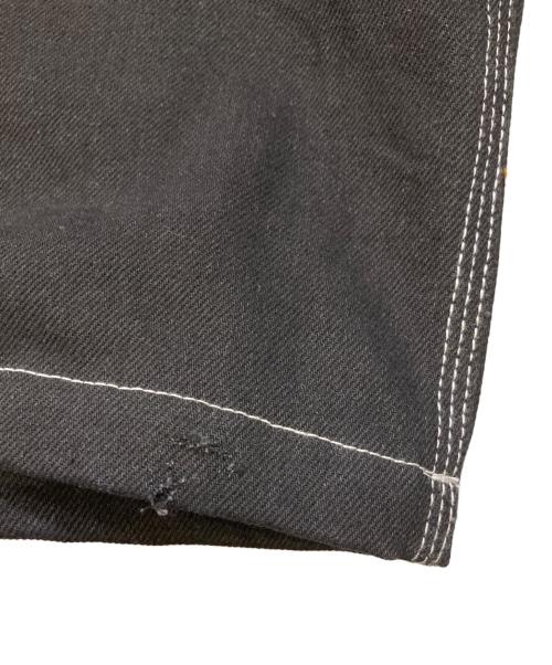 BEAMS（ビームス）BEAMS (ビームス) UNIVERSAL OVERALL (ユニバーサルオーバーオール) 別注ダブルニー デニムパンツ ブラック サイズ:Mの古着・服飾アイテム