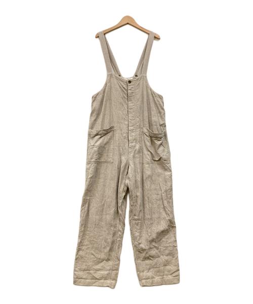 nest Robe（ネストローブ）nest Robe (ネストローブ) リネンデッキサロペットオーバーオール ベージュ サイズ:Fの古着・服飾アイテム