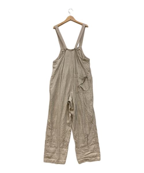 nest Robe（ネストローブ）nest Robe (ネストローブ) リネンデッキサロペットオーバーオール ベージュ サイズ:Fの古着・服飾アイテム