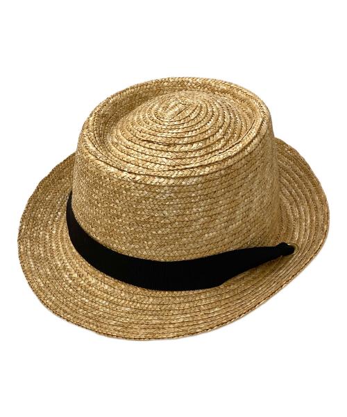 田中帽子店（タナカボウシテン）田中帽子店 (タナカボウシテン) ペーパーハット ベージュ サイズ:57.5㎝の古着・服飾アイテム