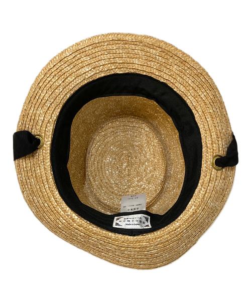 田中帽子店（タナカボウシテン）田中帽子店 (タナカボウシテン) ペーパーハット ベージュ サイズ:57.5㎝の古着・服飾アイテム