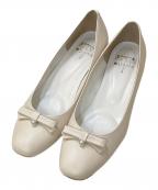 DIANAダイアナ）の古着「パールリボン 晴雨兼用 フラットパンプス」｜アイボリー