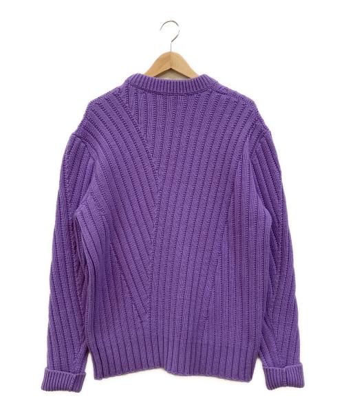 HERMES（エルメス）HERMES (エルメス) カシミヤクルーネックニット パープル サイズ:Mの古着・服飾アイテム