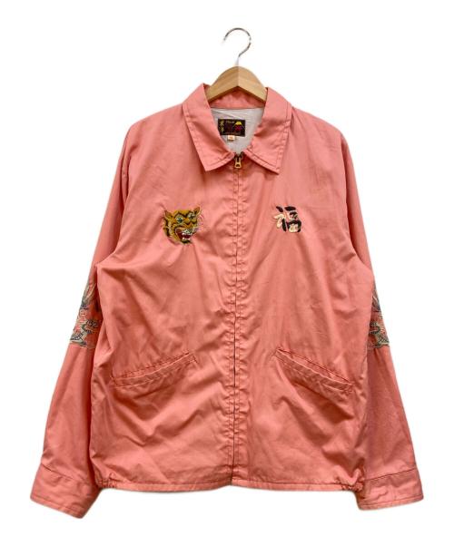 東洋エンタープライズ（トウヨウエンタープライズ）東洋エンタープライズ (トウヨウエンタープライズ) TT14076 VIETNAM JACKET “VIET-NAM MAP” ピンク サイズ:XLの古着・服飾アイテム