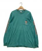 South2 West8×SUPREMEサウスツー ウエストエイト×シュプリーム）の古着「アームプリント ロングスリーブカットソー」｜グリーン×オレンジ