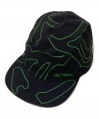 ARC'TERYXアークテリクス）の古着「SYSTEM A PALTZ PRINT CAP キャップ」｜ブラック×グリーン