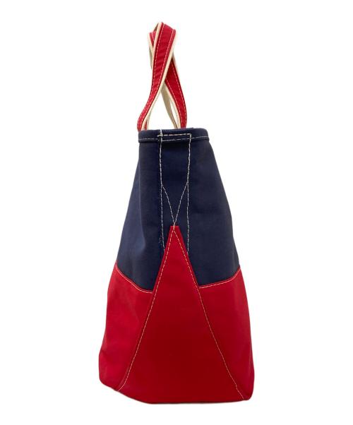 L.L.Bean（エルエルビーン）L.L.Bean (エルエルビーン) BEAMS (ビームス) 別注 Deep Bottom Deluxe Boat and Tote Large トートバッグ ネイビー×レッドの古着・服飾アイテム