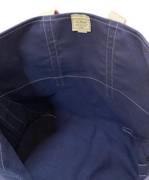 L.L.Bean（エルエルビーン）L.L.Bean (エルエルビーン) BEAMS (ビームス) 別注 Deep Bottom Deluxe Boat and Tote Large トートバッグ ネイビー×レッドの古着・服飾アイテム