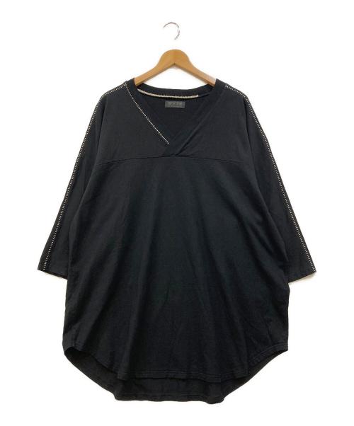 s'yte（サイト）s'yte (サイト) AIRY JERSEY BLIND STITCH LAYERED LONG-SLEEVE ステッチデザインカットソー Tシャツ ブラック サイズ:3の古着・服飾アイテム