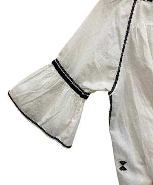 Plage（プラージュ）Plage (プラージュ) 刺繍コットンリネンワンピース ホワイト サイズ:下記参照の古着・服飾アイテム