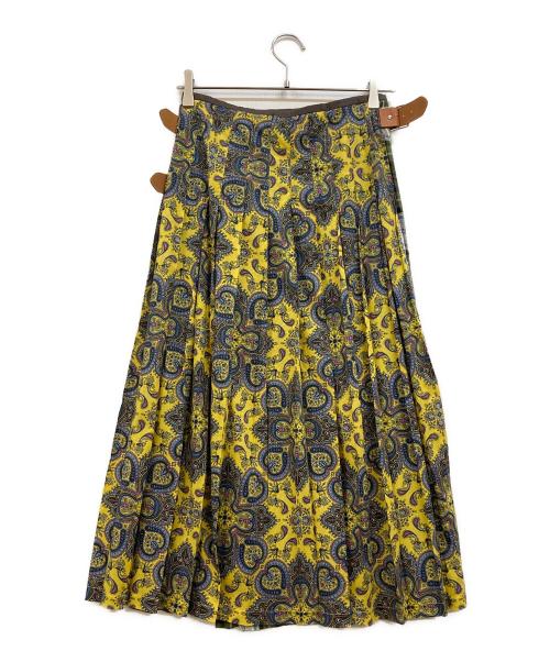 O'NEIL OF DUBLIN（オニールオブダブリン）O'NEIL OF DUBLIN (オニールオブダブリン) Hampstead (ハムステッド) ペイズリーチェックラップスカート ブラウン サイズ:US6の古着・服飾アイテム