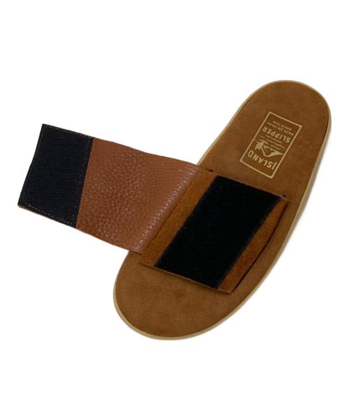 ISLAND SLIPPER（アイランドスリッパ）ISLAND SLIPPER (アイランドスリッパ) レザーサンダル ブラウン サイズ:6の古着・服飾アイテム