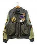 FAIR FOCUSフェアフォーカス）の古着「スタジャン」｜グレー×グリーン