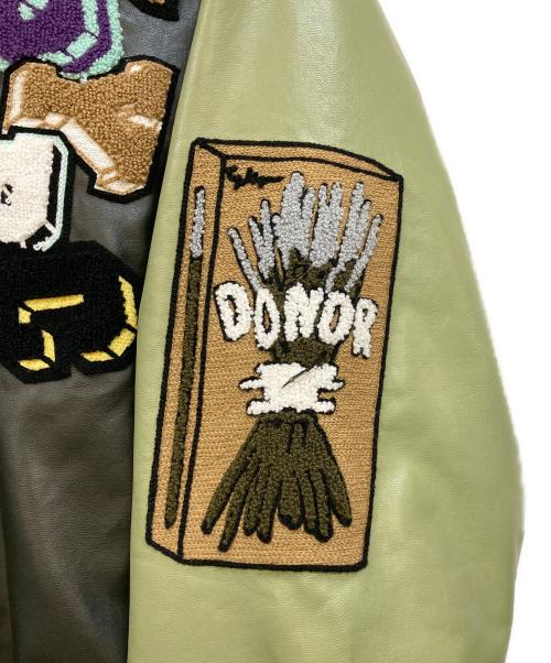 FAIR FOCUS（フェアフォーカス）FAIR FOCUS (フェアフォーカス) スタジャン グレー×グリーン サイズ:XLの古着・服飾アイテム