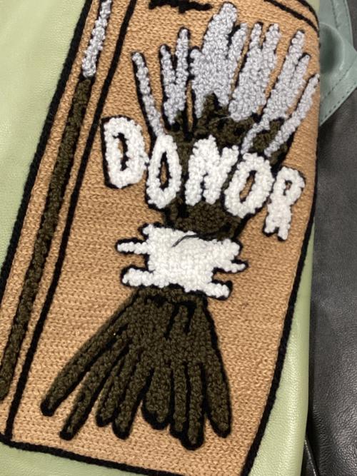 FAIR FOCUS（フェアフォーカス）FAIR FOCUS (フェアフォーカス) スタジャン グレー×グリーン サイズ:XLの古着・服飾アイテム