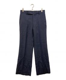 PAUL SMITH（ポールスミス）の古着「樹脂コーティング加工リネンパンツ」｜ネイビー