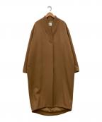 Ameriアメリ）の古着「SIMPLE NO COLLAR COAT」｜ブラウン