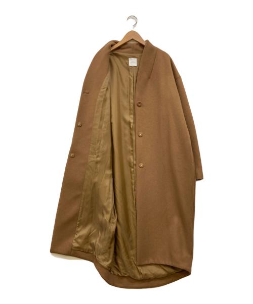 Ameri（アメリ）AMERI (アメリ) SIMPLE NO COLLAR COAT ブラウン サイズ:下記参照の古着・服飾アイテム