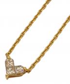 STAR JEWELRYスタージュエリー）の古着「ミステリアスハート K18YG 0.15ct ダイヤモンド ネックレス」｜ゴールド