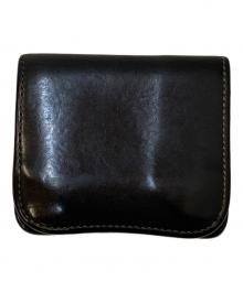 WILDSWANS（ワイルドスワンズ）の古着「コードバン レザースナップ コインケース」｜ブラック