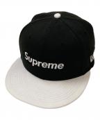 New Era×SUPREMEニューエラ×シュプリーム）の古着「2-Tone Box Logo Spring Training キャップ」｜ホワイト×ブラック