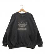 adidasアディダス）の古着「90年代 刺繍スウェット」｜グレー