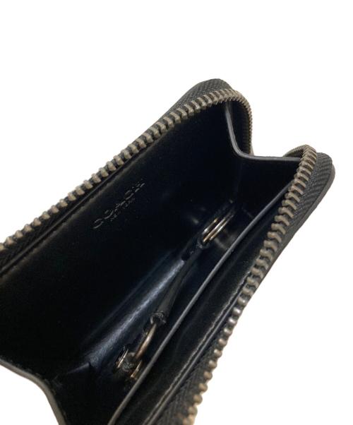 COACH（コーチ）COACH (コーチ) L ジップ キー ケース シグネチャー キャンバス ブラック×グレーの古着・服飾アイテム