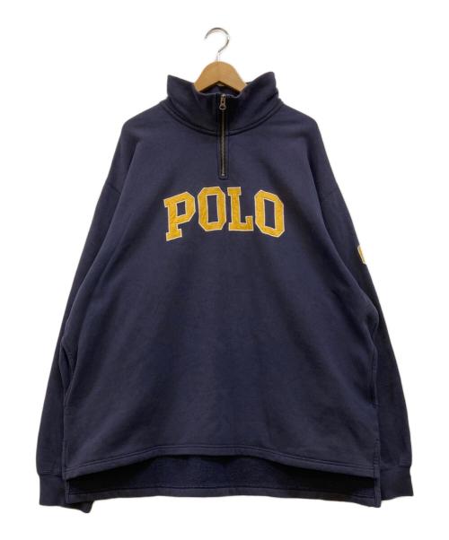 POLO SPORT（ポロスポーツ）POLO SPORT (ポロスポーツ) フロントロゴハーフジップスウェット ネイビー サイズ:XXLの古着・服飾アイテム