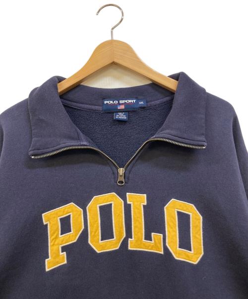 POLO SPORT（ポロスポーツ）POLO SPORT (ポロスポーツ) フロントロゴハーフジップスウェット ネイビー サイズ:XXLの古着・服飾アイテム