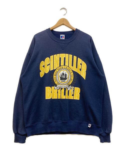 RUSSELL ATHLETIC（ラッセルアスレチック）RUSSELL ATHLETIC (ラッセルアスレチック) プリントスウェット ネイビー サイズ:XLの古着・服飾アイテム