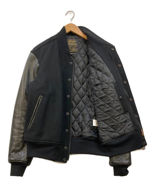 IRON HEART（アイアンハート）IRON HEART (アイアンハート) ホースハイド×メルトン アワードジャケット ブラック サイズ:Mの古着・服飾アイテム