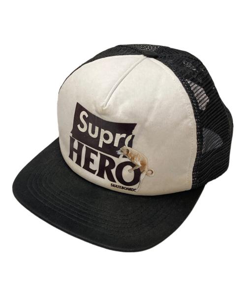 ANTIHERO（アンタイヒーロー）ANTIHERO (アンタイヒーロー) SUPREME (シュプリーム) 2022SS Mesh Back 5-Panel キャップ ホワイト×ブラックの古着・服飾アイテム