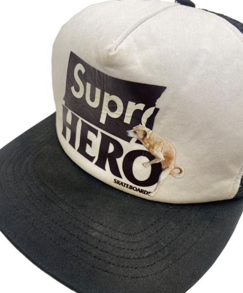 ANTIHERO（アンタイヒーロー）ANTIHERO (アンタイヒーロー) SUPREME (シュプリーム) 2022SS Mesh Back 5-Panel キャップ ホワイト×ブラックの古着・服飾アイテム