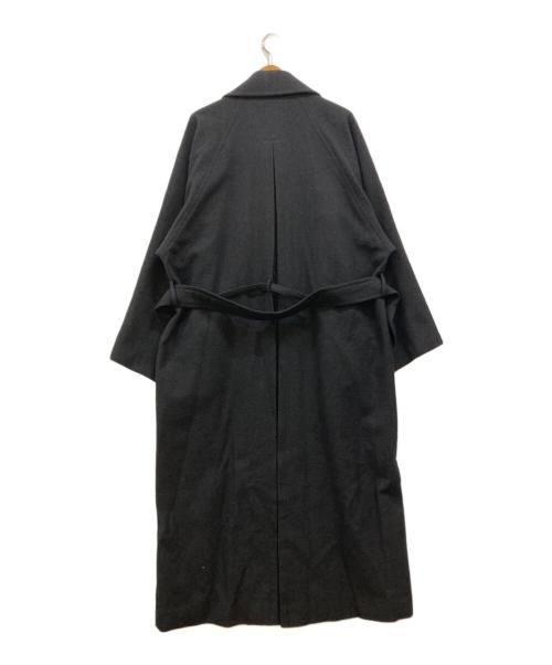 ato（アトウ）ato (アトウ) DOUBLE BREASTED BELTED COAT ベルテッドコート ブラック サイズ:46の古着・服飾アイテム