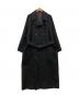 ato（アトウ）の古着「DOUBLE BREASTED BELTED COAT ベルテッドコート」｜ブラック